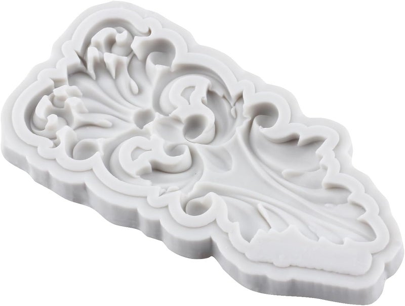 TAOXIBEI Baroque Silicone Molds Curlicues Scroll Lace Border Relief Polymer Clay Mold for DIY Crafts Epoxy Resin Casting Air Dry Polymer Clay Plaster Jewelry Making - Image 3